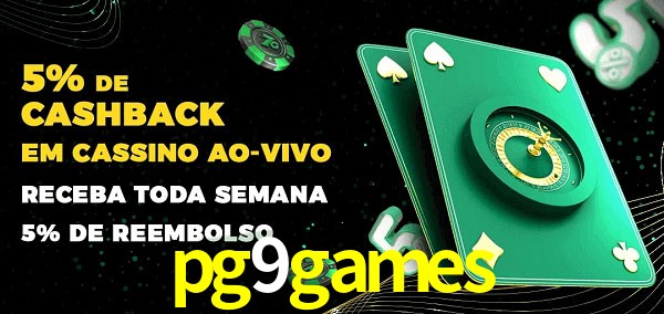 Promoções do cassino ao Vivo pg9games
